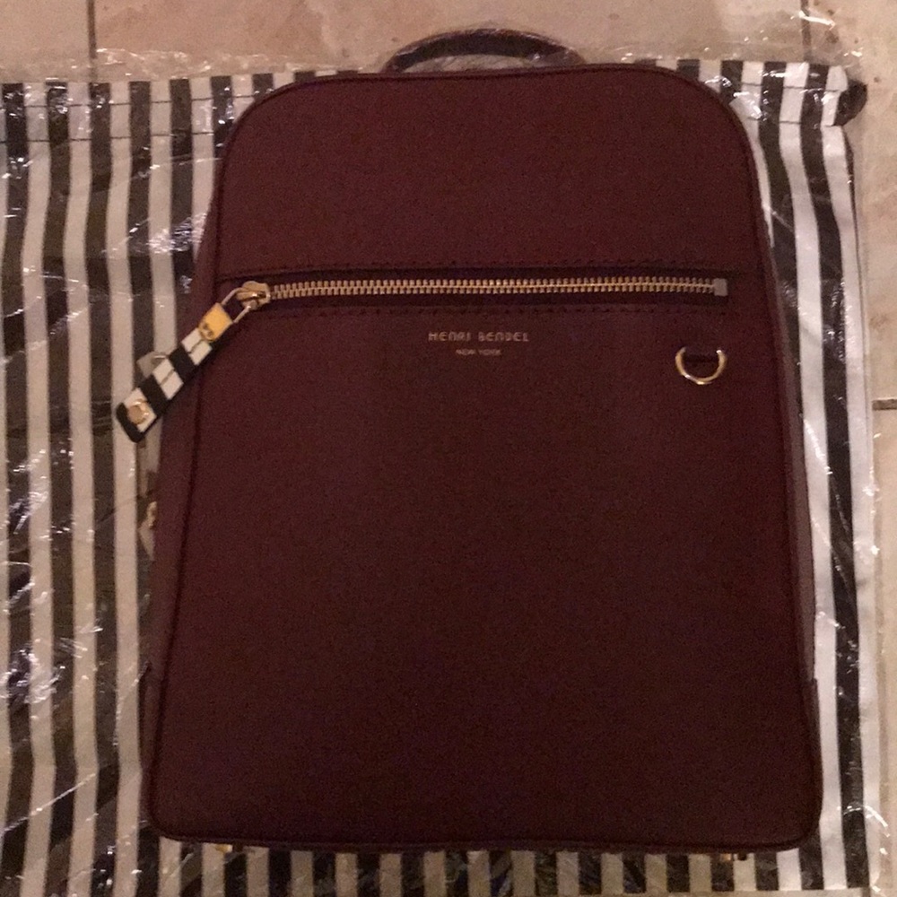 NWT Henri Bendel Bowery backpack - red / oxblood